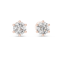 Elara Round Brilliant Diamond Solitaire Stud Earrings