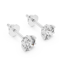 Elara Round Brilliant Diamond Solitaire Stud Earrings