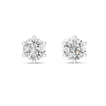 Elara Round Brilliant Diamond Solitaire Stud Earrings