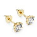Elara Round Brilliant Diamond Solitaire Stud Earrings