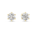Elara Round Brilliant Diamond Solitaire Stud Earrings