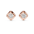 Seren Round Brilliant Diamond Sculpted Four-Petal Stud Earrings