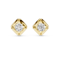 Seren Round Brilliant Diamond Sculpted Four-Petal Stud Earrings
