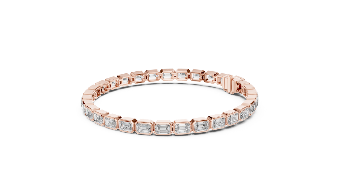 Lumière Emerald Cut Diamond Tennis Bracelet