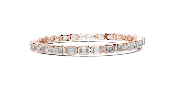 Lumière Emerald Cut Diamond Tennis Bracelet