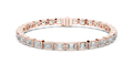 Lumière Emerald Cut Diamond Tennis Bracelet