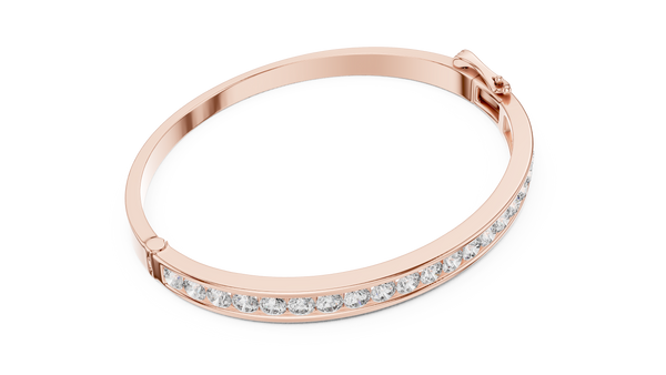 Lumière Channel Set Diamond Bangle