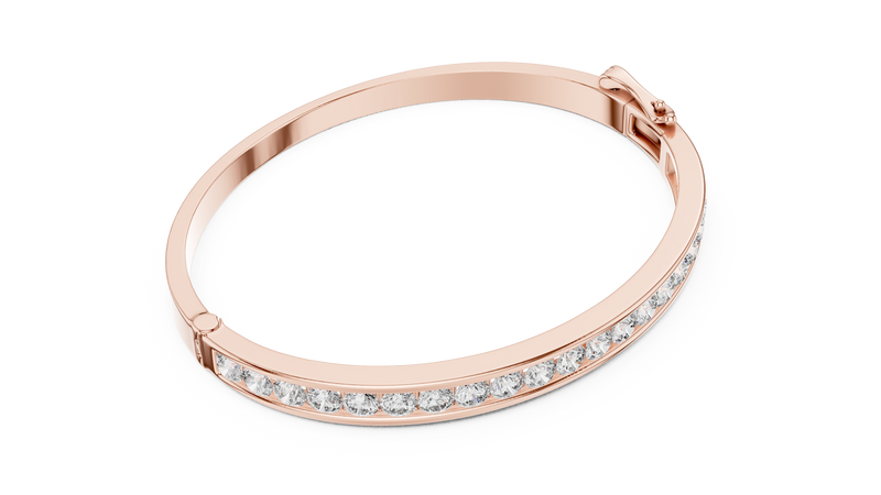 Lumière Channel Set Diamond Bangle detail