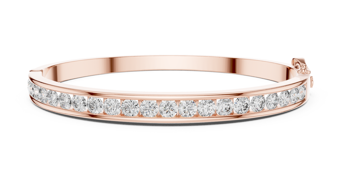 Lumière Channel Set Diamond Bangle