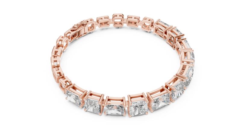 Lumière Mixed-Cut Diamond Tennis Bracelet detail