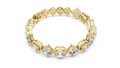 Aurora Halo Mixed-Cut Diamond Tennis Bracelet