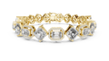 Aurora Halo Mixed-Cut Diamond Tennis Bracelet