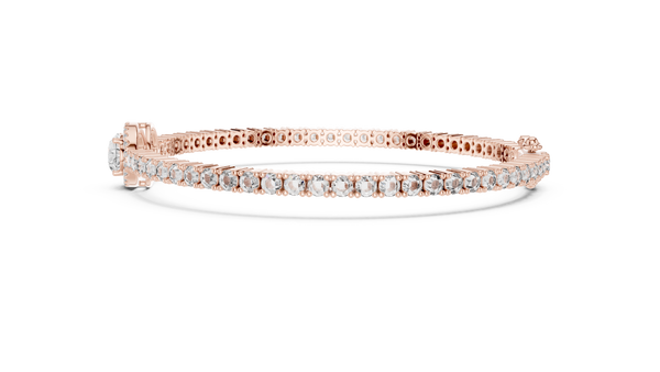 Celeste Halo Oval Diamond Tennis Bracelet