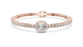 Celeste Halo Oval Diamond Tennis Bracelet
