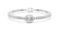 Celeste Halo Oval Diamond Tennis Bracelet