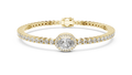 Celeste Halo Oval Diamond Tennis Bracelet