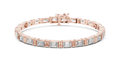 Elara Emerald Cut Diamond Tennis Bracelet