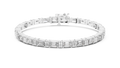 Elara Emerald Cut Diamond Tennis Bracelet