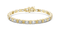 Elara Emerald Cut Diamond Tennis Bracelet