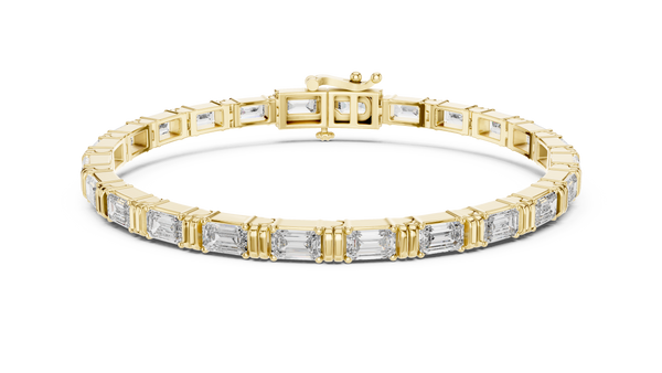 Elara Emerald Cut Diamond Tennis Bracelet
