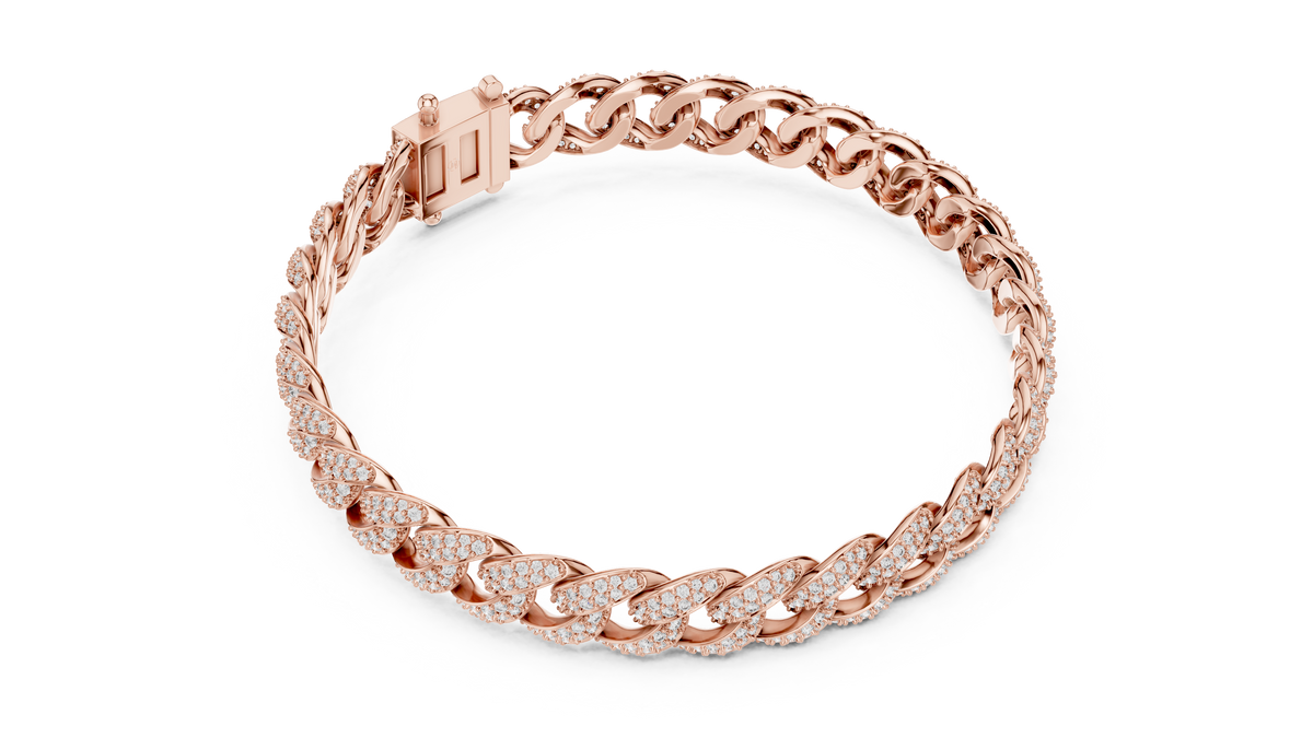 Aurelia Pavé Cuban Link Diamond Bracelet