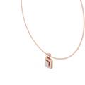 Seren Princess-Cut Diamond Halo Necklace