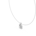Seren Princess-Cut Diamond Halo Necklace