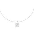 Seren Princess-Cut Diamond Halo Necklace