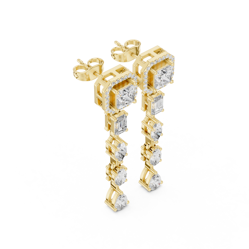 Celestia Princess Halo Drop Earrings detail