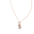 Elara Emerald Cut Diamond Halo Pendant