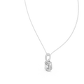 Elara Emerald Cut Diamond Halo Pendant