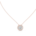 Celestia Round Diamond Halo Pendant