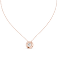 Celestia Round Diamond Halo Pendant