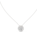 Celestia Round Diamond Halo Pendant