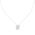 Celestia Round Diamond Halo Pendant