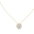 Celestia Round Diamond Halo Pendant