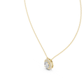 Celestia Round Diamond Halo Pendant