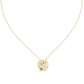 Celestia Round Diamond Halo Pendant
