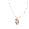 Elara Oval Diamond Halo Pendant