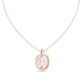 Elara Oval Diamond Halo Pendant