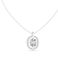 Elara Oval Diamond Halo Pendant