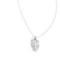 Elara Oval Diamond Halo Pendant