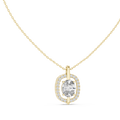 Elara Oval Diamond Halo Pendant