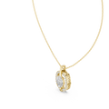 Elara Oval Diamond Halo Pendant