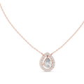 Seraphine Pear Diamond Halo Pendant