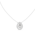 Seraphine Pear Diamond Halo Pendant