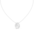 Seraphine Pear Diamond Halo Pendant