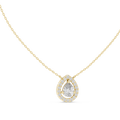 Seraphine Pear Diamond Halo Pendant