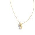 Seraphine Pear Diamond Halo Pendant