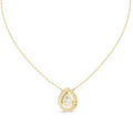 Seraphine Pear Diamond Halo Pendant